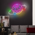 thumbnail image 2 of Craftnamesign Donut Planet Neon Sign Art, Donut Store LED Light, Donut Planet Sign Wall Decor, 2 of 5