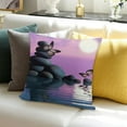 thumbnail image 3 of Pratyus Decor Holiday Pillow Case Butterfly Rocks Water Throw Pillow Cover for Home Sofa Couch, Set of 1 18x18in, 3 of 5
