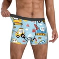 thumbnail image 2 of Kdxio Men's Boxer Briefs with Building Truck Print - Comfortable and Breathable Underwear for Everyday Wear, 2 of 7