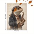 thumbnail image 3 of Steampunk Frog Saxophone Canvas Wall Art 15.75x11.81 Inches, 3 of 8