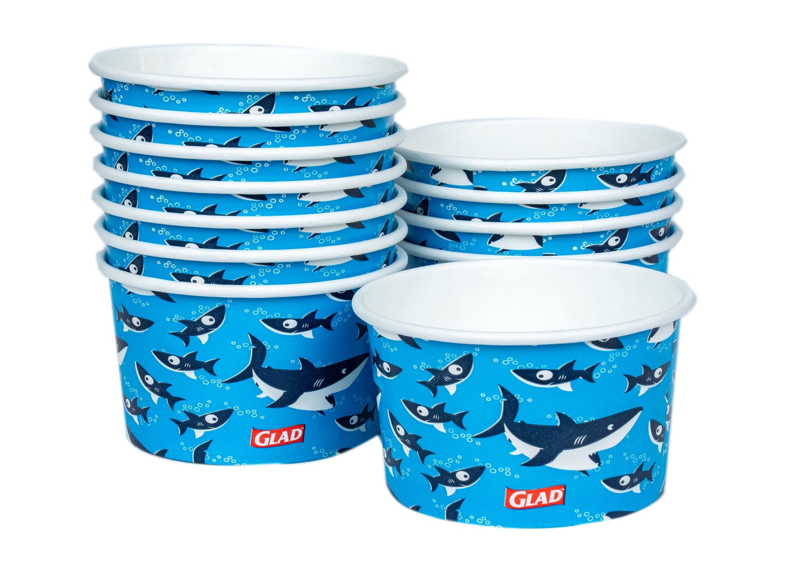 Glad For Kids 6oz Sharks Snack Bowls 12 ct