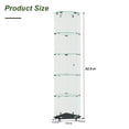 thumbnail image 3 of Premium 5-Tier Diamond Glass Display Case with 5 Dynamic LED Modes, Tempered Glass Curio Cabinet for Collectibles, Floor-Standing Showcase for Home, Office, 3 of 9