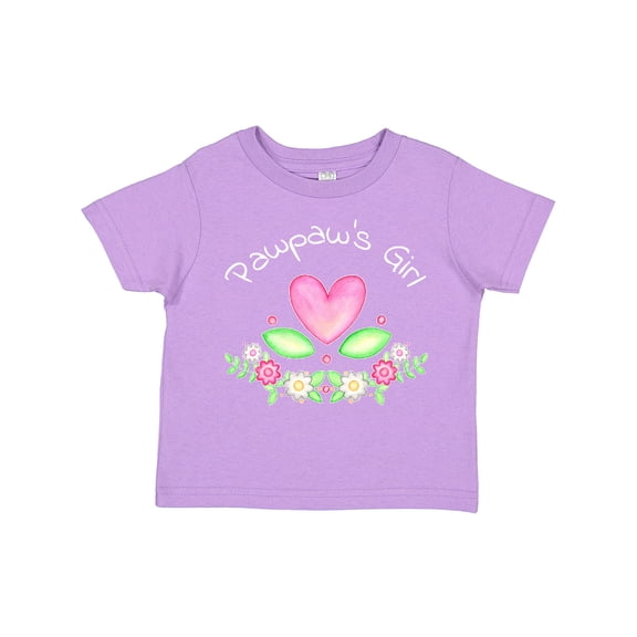 Inktastic Pawpaw's Girl Heart Flowers Girls Toddler T-Shirt