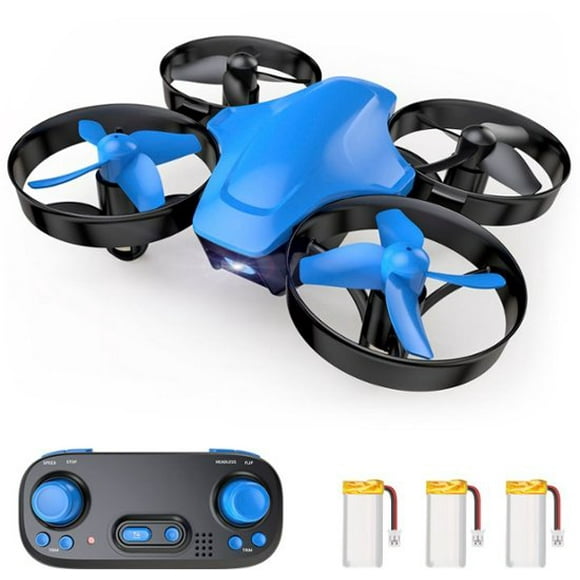 SNAPTAIN SP350 Mini Drone for Kids, Portable Thrown Go RC Quadcopter w/ 3 Batteries, Circle Flying, 3D Flip, Great Gift/Toys for Boys & Girls, Blue