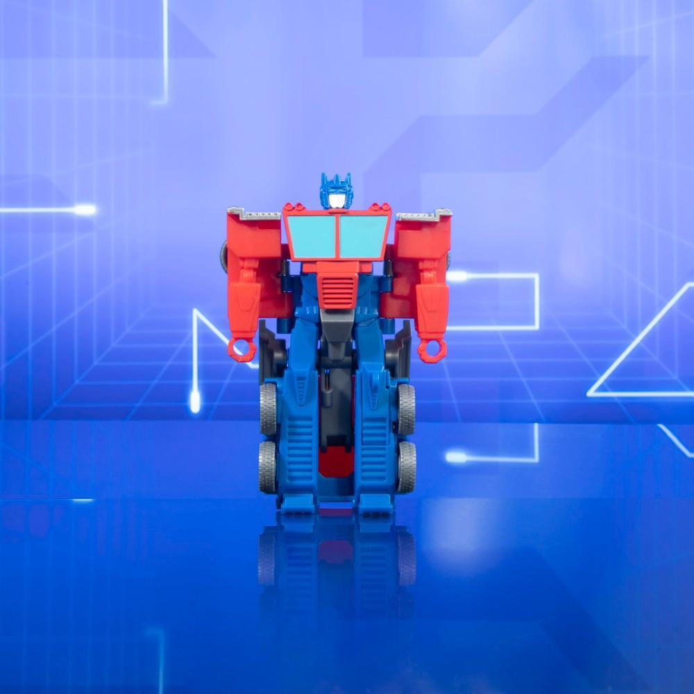 Transformers Toys EarthSpark 1-Step Flip Changer Optimus Prime Action Figure