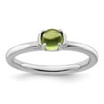thumbnail image 4 of Auriga Fine Jewelry 925 Sterling Silver Polished Peridot Ring for Women Size 8, 4 of 6