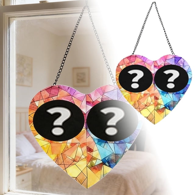 TIELUTT Custom Acrylic Colored Pendant For Couples Family Photo Sunshade Customized Photo Stained Glass Window Panel Ocean Car Decorations Interior Cute Garlands for Columns Cat Car Ornament Tray wit