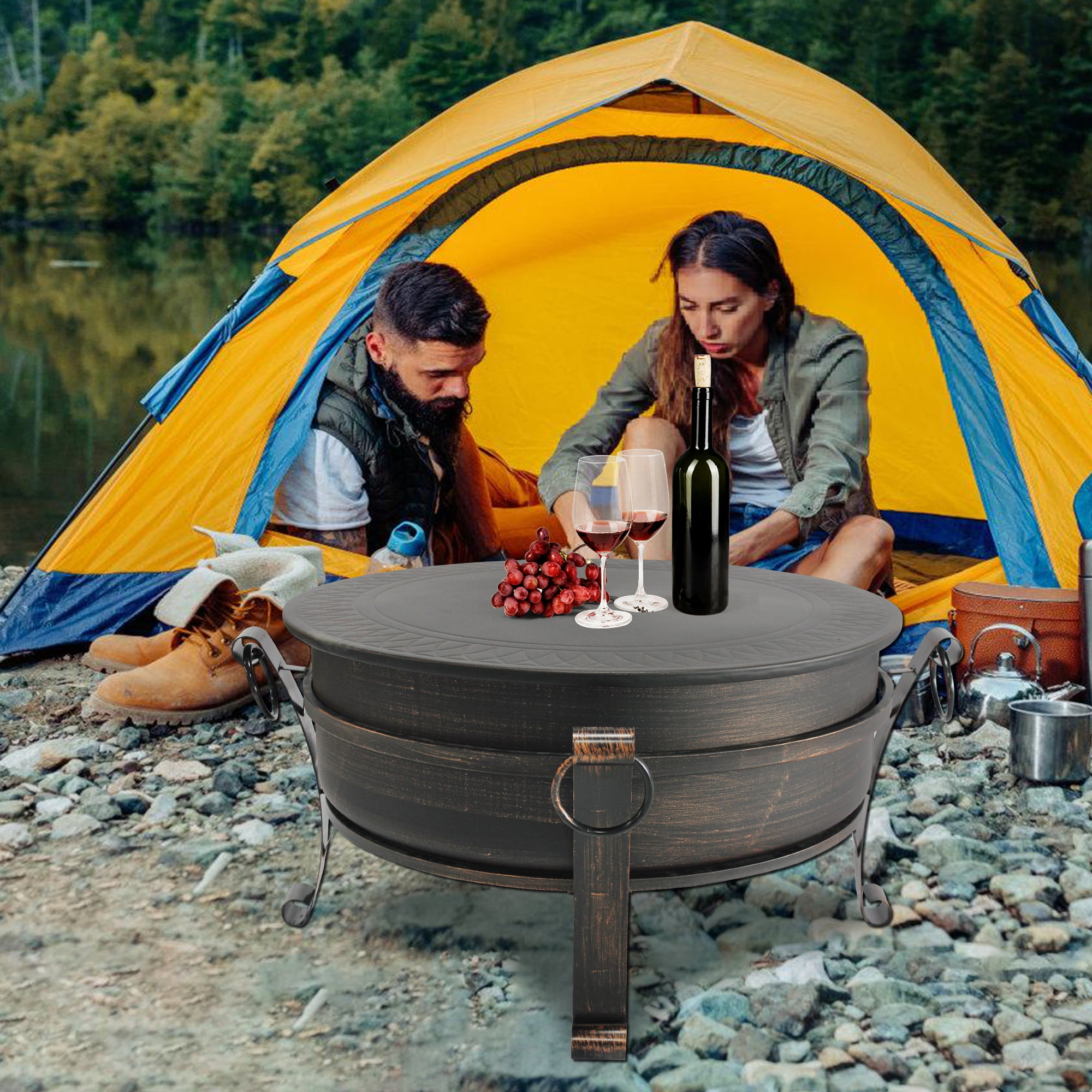 MistMo 30IN Outdoor Fire Pit