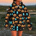 thumbnail image 2 of Makaor Cute Hoodies for Women Halloween Tunic Sweatshirt with Pockets Fleece Long Sleeve Pullover Pumpkin Oversized Tops, 2 of 5