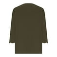 thumbnail image 5 of Fznquz Ladies Tops and Blouses 3/4 Length Sleeve Fall Brown Plain Shirt V Neck Solid Casual Clothes for Women,S, 5 of 6