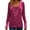 Hot Pink, variant on Sequin Tops for Women Dressy Casual Glitter Square Neck Shirts Evening Party Sparkly Long Sleeve Blouses Green M