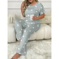thumbnail image 7 of Musefolio Womens Plus Size Pajama Set with Star Print Comfy and Stylish Sleepwear 1X-5X, 7 of 7