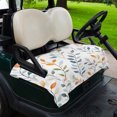 thumbnail image 2 of Golf Cart Seat Covers for 2 Seater, Colorful Leaf Soft Microfiber Cart Seat Towel Blanket, Pastoral Spring Botanical Summer Absorbent Breathable Non Slip Bench Seats Protector for Golf Course 51"x31", 2 of 9