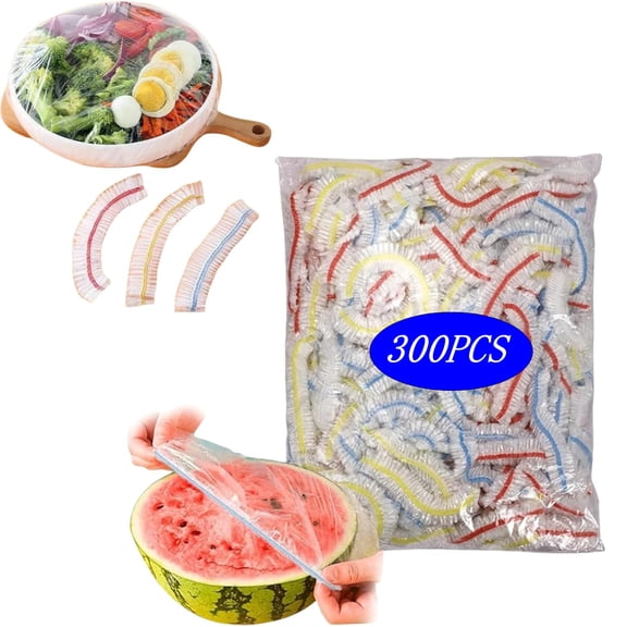 Bxaolu 300PCS Disposable Bowl Covers Canning Lids, Disposable Bowl Covers Food Cover, Flexible Storage Packaging for Storage Containers, Plastic Lids for Disposable Cling Bags for Household