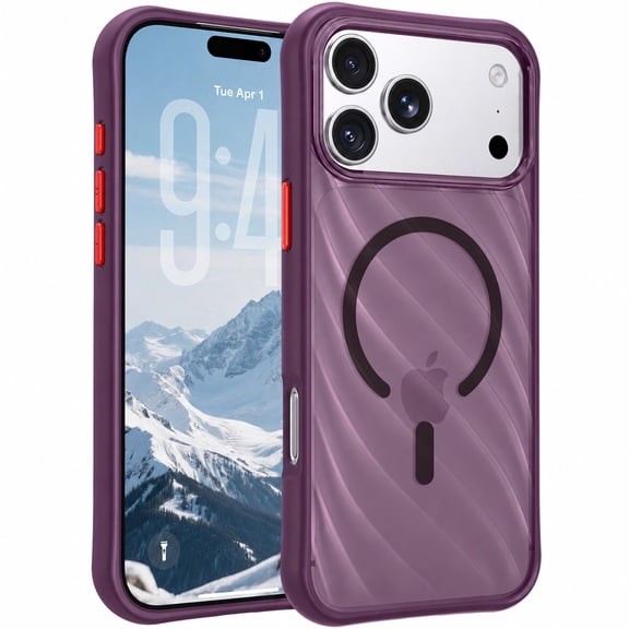 Corliven for iPhone 18 Pro Case with Magnetic Wireless Charging, Shock Absorbing PC TPU Protective Cover, Winered