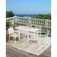 thumbnail image 3 of Emorefun Outdoor Expandable Dining Table, 31.5"-63" Rectangular Dining Table for 4-6 Person, White, 3 of 7