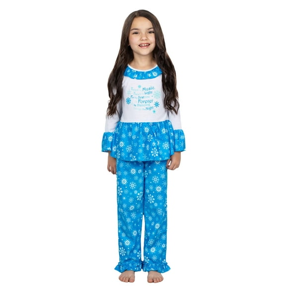 Frozen Girls Pajama 2 Piece Long Sleeve Sleepwear Sizes 4-18