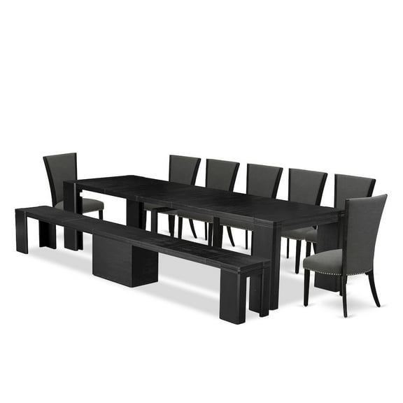 Luxe by East West Furniture 9-piece Dining Room Table Set a Rectangular Dining Table