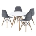 thumbnail image 1 of Set de Comedor Mundo In Minimalista Mesa blanca y 4 Sillas Eames gris, 1 of 4