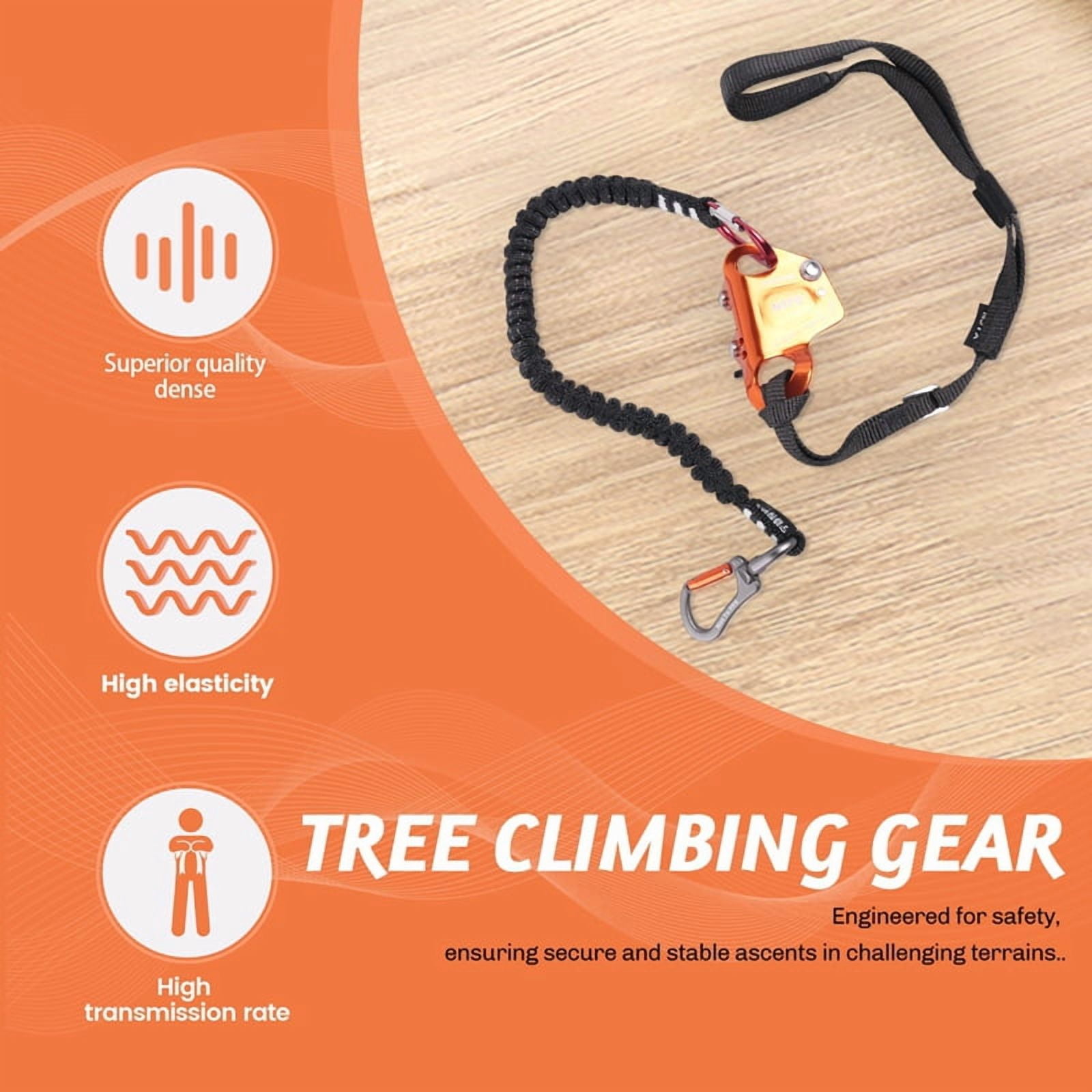 Adventure Knee Ascender Tree Climbing Rope High Altitude Operation Foot Strap Running Rope for Exploring and Climbing B