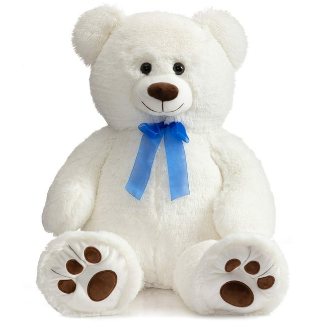 Peluche con forma de oso de peluche HollyHome, 36 pulgadas, blanco