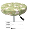 thumbnail image 4 of Fotbe Cute Rabbit And Flower Stool Covers Round,Waterproof Round Bar Stool Covers Bar Chair Covers Washable Stool Cushion Slipcover for 12-14 Inch Chair-12 inch, 4 of 7