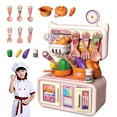 thumbnail image 2 of Pink Childrens Cooking Center Toy With Mini Stove, Pot And Pan, Pretend Culinary Activity Set For Role Play, 2 of 7