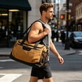 thumbnail image 5 of Large Capacity Gym Bag with Wet Dry Compartments, Sports Travel Tote with Shoe Pocket, Crossbody Duffel Bag for Trolley Attachment, Multifunctional Bag for Gym and Weekend Trips, 5 of 6