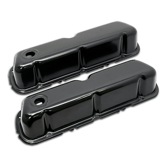 For 1962-1985 Ford SB Small Block 260-289-302-351W Steel Valve Covers Black