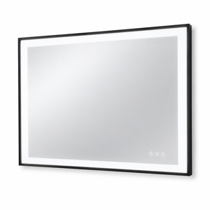 40 x32 Led Bathroom Mirror Black Framed