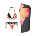 thumbnail image 3 of HUAXUN Tankini Swimsuits for Women Cute Swimsuit Swimsuit Coverup Drawstring Backless Design Beachwear 3 Piece Swimsuit Tummy Control Bathing Suit, 3 of 3