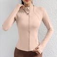 thumbnail image 6 of Maqroz Shirts for Women UPF 50+ Sun Protection Long Sleeve Full Zip Athletic Jacket with Thumb Holes Slim Fit Yoga Running Outdoor Fashion Clothing with Pockets Pink XL, 6 of 7