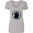 thumbnail image 3 of Inktastic Labrador Retriever Black Lab Women's V-Neck T-Shirt, 3 of 5