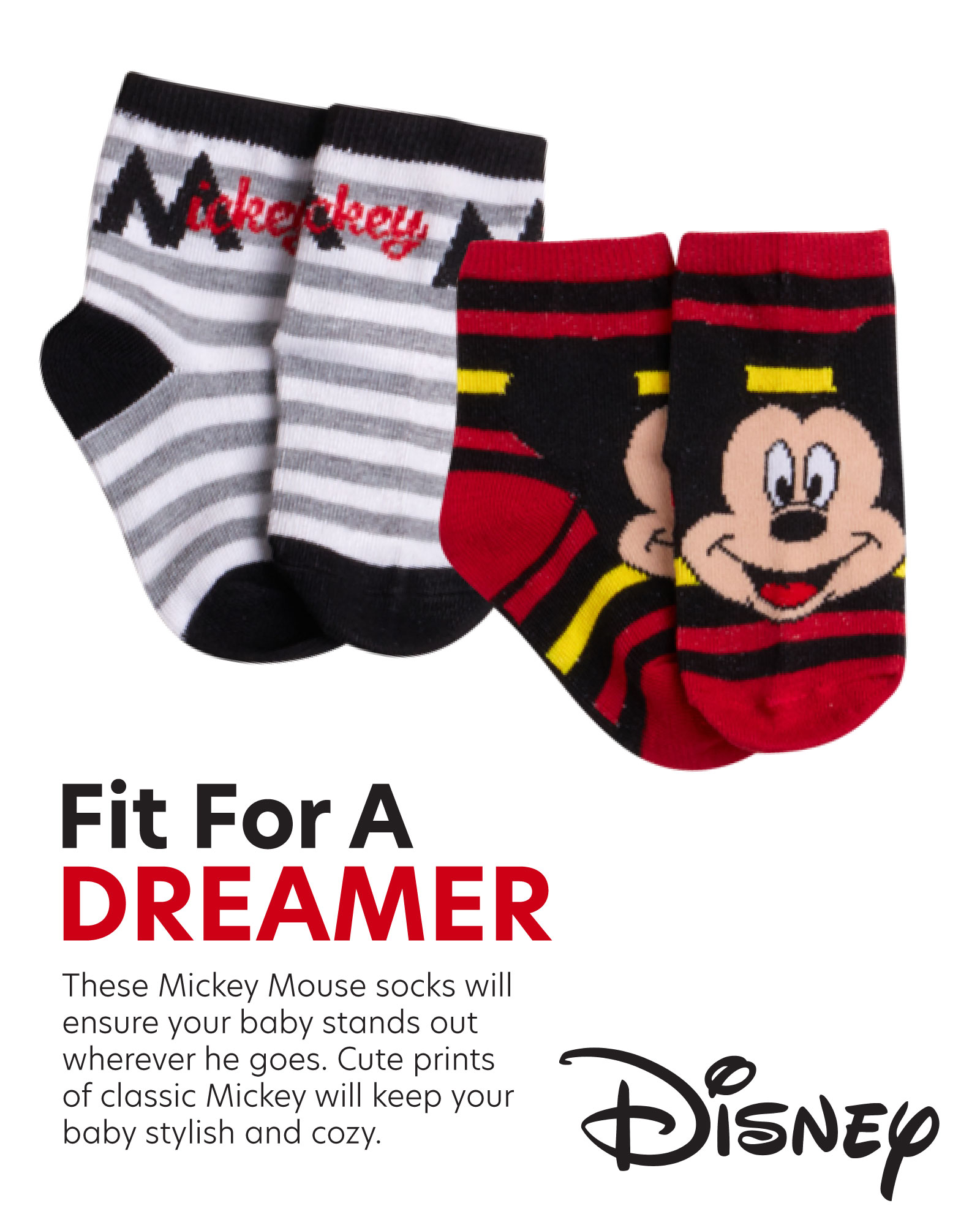 Disney Baby Boys Mickey Mouse Assorted Color Design 12 Pair Socks Set, Age 0-24 Months - image 3 of 5