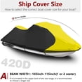 thumbnail image 6 of EPOTOOR Yellow / Black Waterproof Marine Grade 600D Heavy Duty Polyester PWC Trailerable Jet Ski boat Cover, 6 of 8
