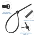 thumbnail image 3 of Uxcell 100Pcs Push Mount Zip Ties 8 Inch Cable Zip Ties Mounts Nylon, Black, 3 of 6
