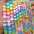 thumbnail image 2 of 6/8/10mm Macaron Gradient Cat'S Eye Beads - Natural Selenite Spacer Beads for DIY Jewelry Making, Bracelet & Necklace Craft Supplies, Vibrant Multicolor Gemstone Combinations, Craft Bead Supplies,, 2 of 9