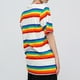 thumbnail image 5 of Camiseta de rayas de colores del arco iris para mujer, cuello redondo, manga corta, básica, blusa superior, camisa de arcoíris para mujeres y hombres, 5 of 5