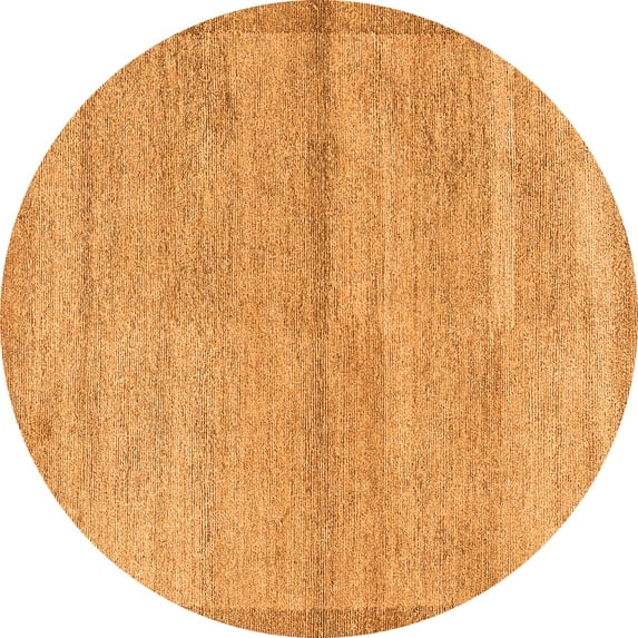 Ahgly Company Indoor Round Abstract Orange Modern Area Rugs, 6' Round