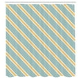 thumbnail image 3 of Ambesonne Shabby Flora Shower Curtain, Bold Thin Stripes, 69"Wx84"L, Almond Green Apricot, 3 of 5