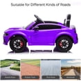 thumbnail image 6 of 12V Ride On Car, Dodge Charger Powered Electric Car with Battery Powered, Bluetooth, Remote Control, LED Light, Ride On Toy for Ages 3+ Kids, Purple, 6 of 7