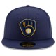 thumbnail image 2 of Men's New Era Navy Milwaukee Brewers Home Authentic Collection On-Field 59FIFTY Fitted Hat, 2 of 4