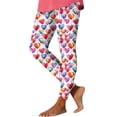 thumbnail image 3 of Feancey Lighting Sales Womens High Waist Workout Leggings Valentines Day Cute Love Heart Print Soft Yoga Pants 2025 Spring Trendy Tummy Control Holiday Tights Multicolor XXL, 3 of 5