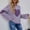 Purple, variant on AOOCHASLIY Clearance Sweaters Womens Loose Round Neck Pullover Long Sleeve Sweater
