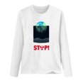 thumbnail image 4 of RKSTN Sweat-Shirt pour Femmes Mode Automne Léger Couleur Unie Manches Longues Col Rond Imprimé Pollution Marine, 4 of 4