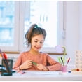 thumbnail image 2 of Kids Desk Lamp - Creative Rechargeable Desk Lamp LED Eye Protection Touch Sensor Table Lamp Dimmable Bedside Lamp with Pen Holder (Pink), 2 of 5