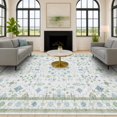 thumbnail image 1 of Alfombra Hazo Haus Oriental, geométrica, 9 x 12 pies, verde y azul, 1 of 7