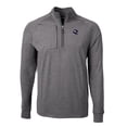 thumbnail image 2 of Men's Cutter & Buck Heather Black Minnesota Vikings Big & Tall Adapt Eco Raglan Quarter-Zip Jacket, 2 of 3