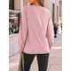 thumbnail image 5 of Blusas de Larga para Mujer, con Cuello Redondo Plisado, Informales, de Negocios, Ropa de Moda. Rosa S, 5 of 6