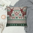 thumbnail image 2 of Knitted Christmas Reindeer Tree Soft Pillow Cases King Size Microfiber Pillowcases with Hidden Zipper Cozy Breathable Pillow Covers for Bed Sofa, 2 of 5